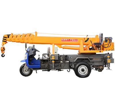 China TRUCK CRANE hot sale 3 ton telescopic tricycle truck boom truck crane price for sale