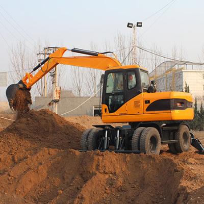 China Farms High Quality Direct Selling 12 Tons Small Excavator Diesel Construction Wheel Excavator for sale