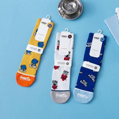 China Wholesale Designer Casual Jacquard Knitted Crew Cotton Brands QUICK DRY Socks Custom Made Mens Funny Sports Socks for sale