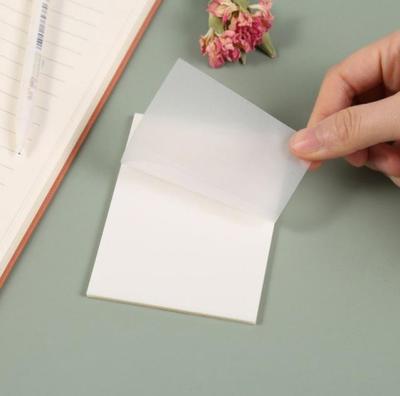 China paper & Factory Price Best Selling Cardboard Office Notepads Transparent Clear Sticky Notes Hot Custom Stationery Promotional Gift for sale