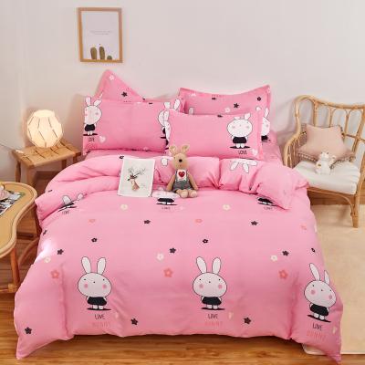 China Anti-Static New Design Printed 100% Cotton Double Quilted Microfiber Bed Sheets Bedding Set Queen Size for sale