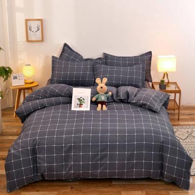 China Anti-Static Wholesale Double Single Quilt Cover Sheet Deluxe Online King Size 100% Polyester Sheet Bedding Set for sale