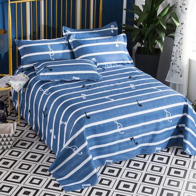 China Anti-Static Home Textiles 4 Piece Set Polyester 100% Polyester Winter Printed Bed Sheet Quilt Cover Pillowcase for sale