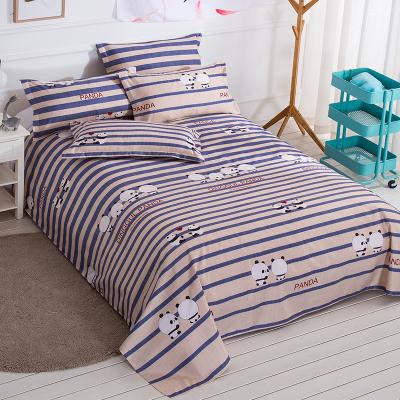 China Hot Sale Cheap Anti-Static 100% Polyester Bed Sheet Quilt Cover Pillowcase 100% Polyester Brushed Fabric Printed Bedding 3 Piece Set for sale