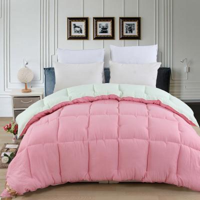 China Sustainable Winter Comforter In Pink Cotton Fabric Soft Washed Warm And Cozy Comforter for sale