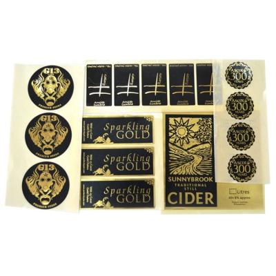 China Waterproof Good Quality Custom Foil Printing Self Adhesive Labels Gold Silver Metallic Labels Stickers for sale