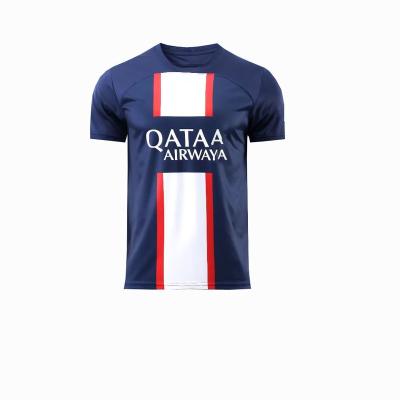 China Quick-drying wholesale quality custom thailand men jersey football shirt and latest short football jersey image designs men football jersey for sale