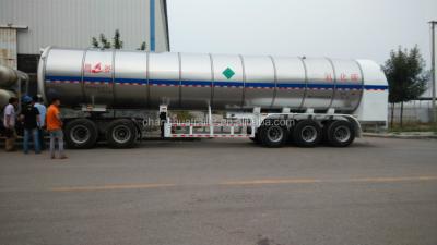 China Truck Trailer 3 Axle Cryogenic Liquid CO2, Argon, Nitrogen Lorry Tank Semi Trailer for sale