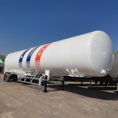 China Truck Trailer Tri Axles Truck Cryogenic Liquid Oxygen CO2 Gas Liquid Nitrogen Tank Semi Trailer For Sale for sale