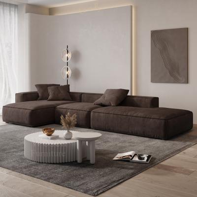 China Soft Modern Dark Gray Living Room Furniture Fabric Sectional Sofas Set for sale