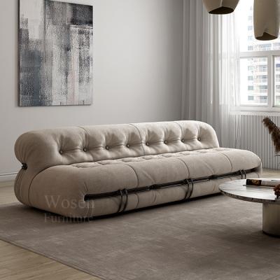 China Soft Sofas For Home 3 Seater Hippo Sofa Luxury Lazy Simple Modern Italian Minimalist Design Fabric Manufacturer for sale