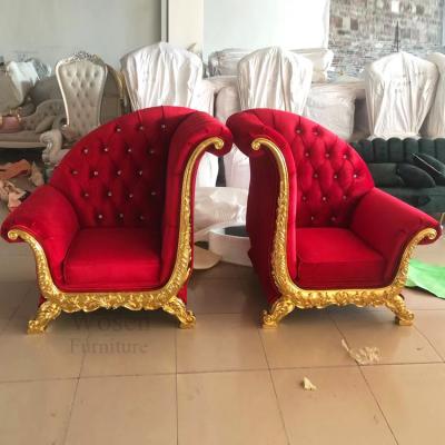 China EUROPEAN Bride and Groom Used White Leather King Wedding Chair Throne Royal Chairs for sale