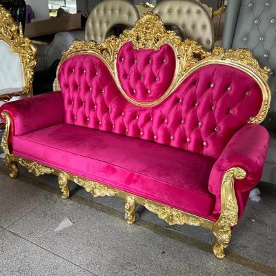 China Furniture Gold Frame Capri Royal Loveseat Queen Throne European Royal Sofa for sale