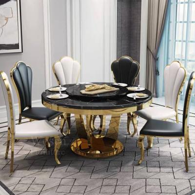 China (Other) 1 MOQ Factory Adjustable Custom Luxury Nordic Puzzle Round Dining Table Furniture Set Marble Table For Home for sale