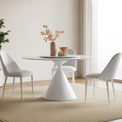 China Adjustable luxury modern marble white dining table (other) restaurant furniture tables for sale