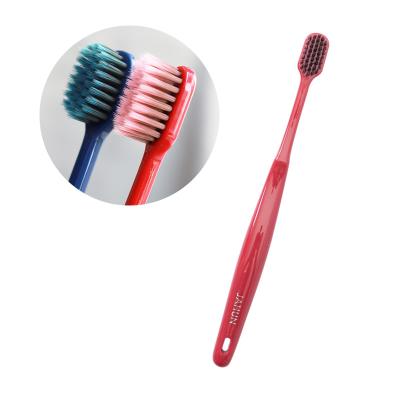 China Custom Packaging Disposable Toothbrush Slipper Carbon Fiber Bristle Professional Toothbrush for sale