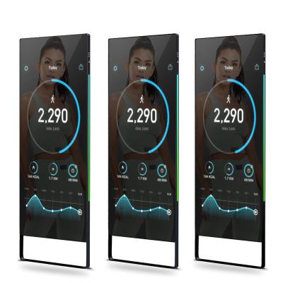 China Indoor 40 43 inch touch screen mirroring magic hd lcd advertising display fitness smart mirror digital signage for sale