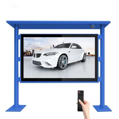 China 55 Inch Double Screens Floor Standing Digital Signage Outdoor Slim Digital Signage Totem Advertising Player Displays for sale