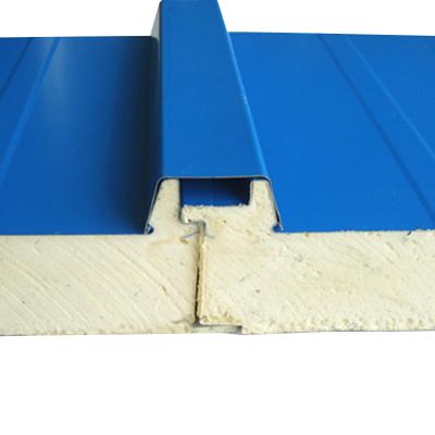 China Contemporary Sound Proof Fire Proof Rock Wool Sandwich Wall And Roof Panel for sale