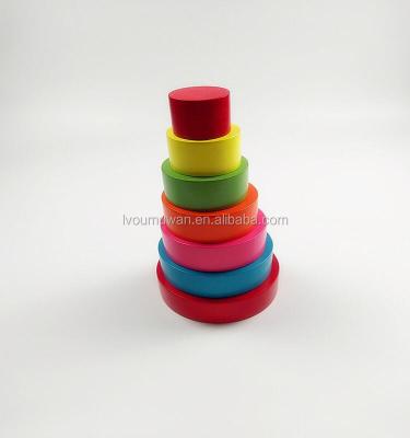 China Rainbow Shape Tower and Shape Building Toy Educational Toy Learning Wooden Toy for sale