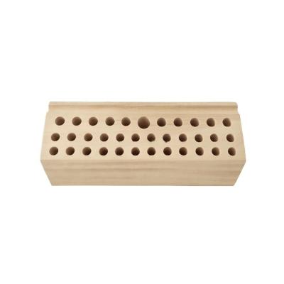 China Schools & Wooden Desks Art Pen Holder for Desk Organizer with 35 Holes for sale