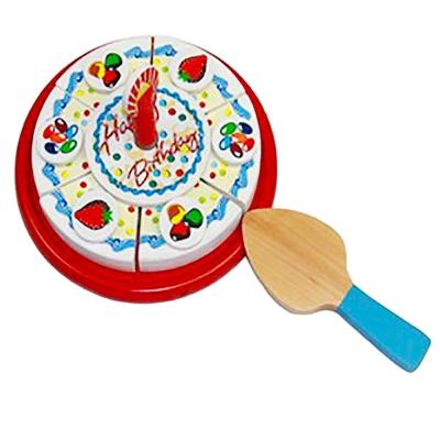 China Funny Brain Exercise Wooden Cutting Set Birthday Cake For Kids At Party Game for sale