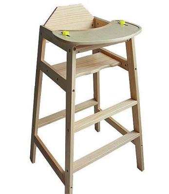 China High Quality Restaurant Solid Wood Feeding Baby High Wooden Chair With Best Service for sale