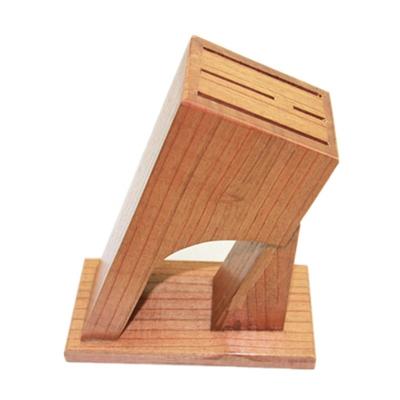 China Sustainable wooden kitchen knife holder for sale