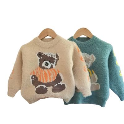 China Sustainable Child Boy's Sweater Baby Soft Winter Clothes Kids Cute Knitted  pullover Sweaters Children Clothing Bear designing for sale