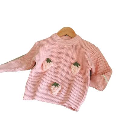 China Sustainable Child Girl's Sweater Baby Girls Winter Clothes Child Cute Knitted  pullover Sweaters Children Clothing Flower for sale