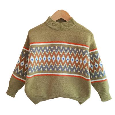 China Sustainable Kid Boy's Sweater Soft Winter Clothes Kids Cute Knitted  pullover Sweaters Children Clothing wave design for sale