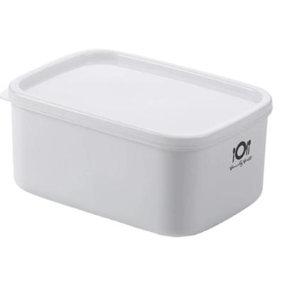 China Sustainable Refrigerator Food Preservation Storage Box Rectangular Small Lunch Box plastic Food Storage Box for sale