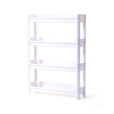 China Sustainable Kitchen Rack Shelf Plastic Multi-layer Drain Bathroom Storage Racks self combined parts for sale