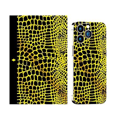 China Luxury Full Cover Removable Mobile Phone Wrap Sticker Skin Gold 3D Skin Back Sticker For Hydrogels Film Cutter Phone Wrap Skin Gold Color for sale