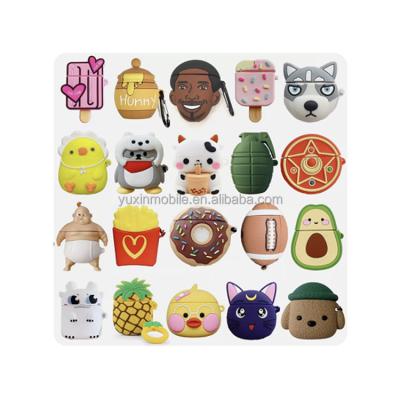 China For airpods for airpod 1 2 3 pro case filling cute protective case 2021 luxury brand fashion 3d cover cartoon food silicone airpods for sale