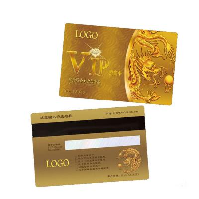 China Custom Printing Unique Embossed Bottom Plastic Membership Card VIP Embossed Business Card With Logo for sale