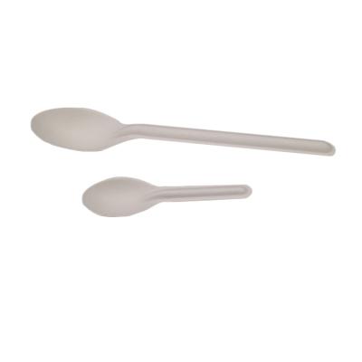 China Multifunctional Portable Disposable Food Bagasse Pulp Raw Material Knife Fork And Spoon Set for sale