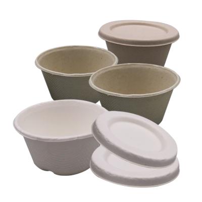 China Biodegradable Compostable Reusable Drinking Cup Bagasse Raw Material Sauce Cup for sale