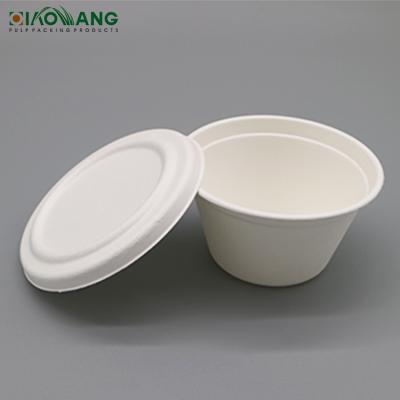 China Modern White Disposable Food Biodegradable Sugar Cane Bagasse Bowl for sale