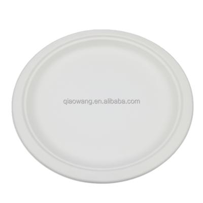 China Wholesale Modern Luxurious Modern Round Bagasse Biodegradable Disposable Dinner Dish for sale