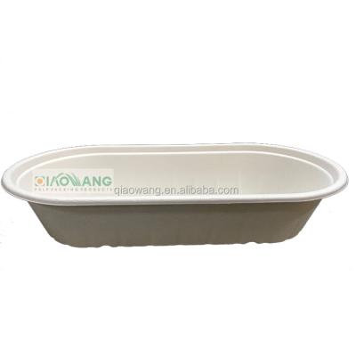 China Modern Wholesale Food Tray Paper Pulp Sugarcane Bagasee Eco-friendly Healthy Biodegradable Tray for sale