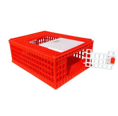 China Durable Chicken Transport Crate 3 Doors Turnover Plastic Box Live Chickens Cages To Carry for sale