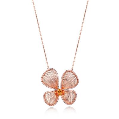 China Best Selling Luxury Romantic Cubic Zirconia 18k Gold Plated Jewelry Fashion Classic Elegant Four-leaf Clove Jewelry for sale