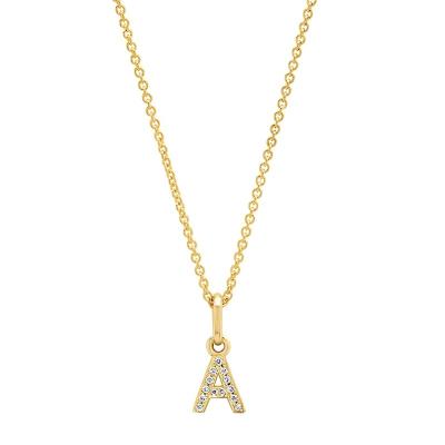 China Cute Fashion Design 14K Gold Real Letter Pendants Necklace Sets Jewelry Real Diamonds Customized Jewelry For Girls for sale