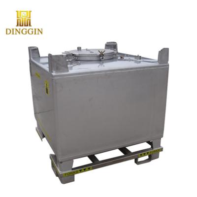 China For Chemical SS304 SS316L UN Approved 1000l 1200l 1500l Stainless Steel IBC Tote Tank for Liquid or Powder Storage with Customized Design for sale