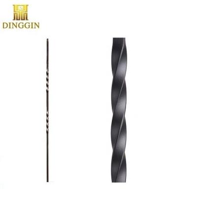 China Modern Indoor Stair Balusters Double Wrought Iron Twist for sale