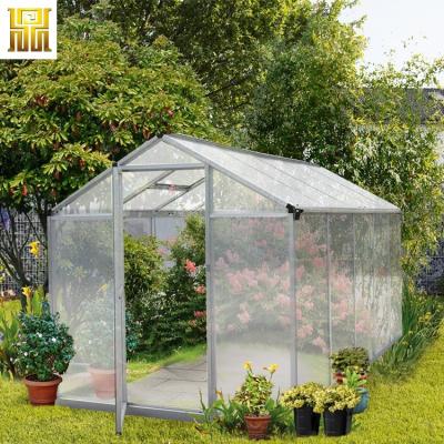 China Easily Assembled Polycarbonate Panel Made Garden Flower Greenhouse Profile Aluminum for sale