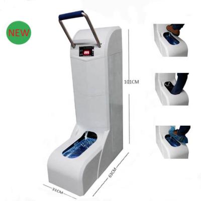 China Disposable No Touch Easy Use Cleaning Room Automatic Plastic Industrial Shoe Cover Dispenser Machine for sale