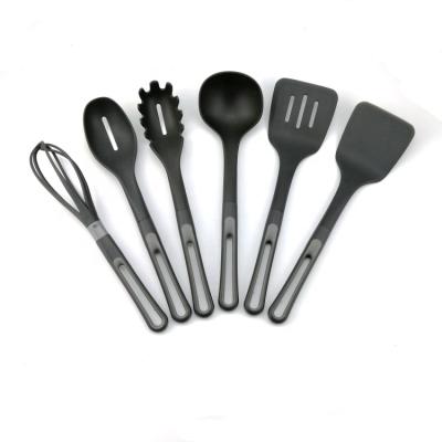 China Amazon Best Selling 6PCS Kitchen Tableware Viable Nylon Kitchen Utensils Cooking Tool Kit With PP Handle for sale