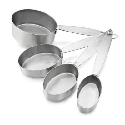 China High Quality Viable Stainless Steel 4pcs Collapsible Measuring Cups for sale